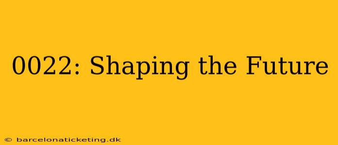 0022: Shaping the Future