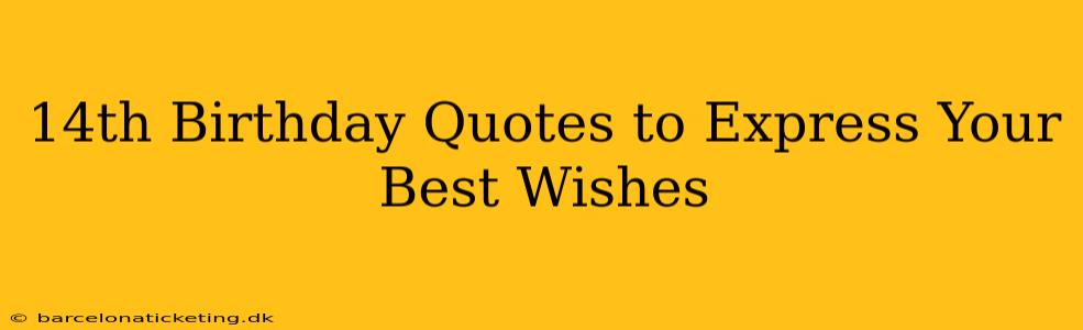 14th Birthday Quotes to Express Your Best Wishes