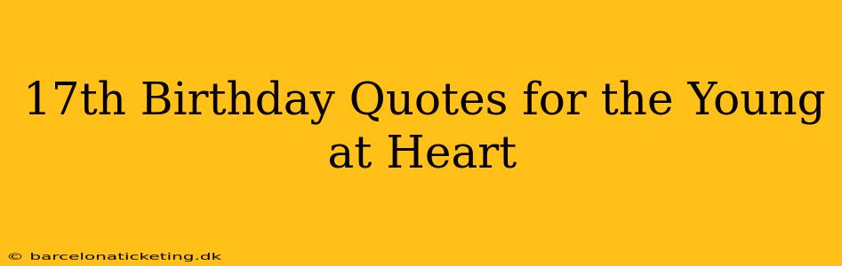 17th Birthday Quotes for the Young at Heart