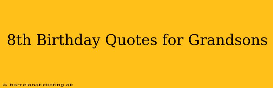8th Birthday Quotes for Grandsons
