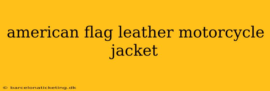 american flag leather motorcycle jacket