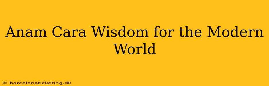 Anam Cara Wisdom for the Modern World