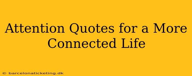 Attention Quotes for a More Connected Life