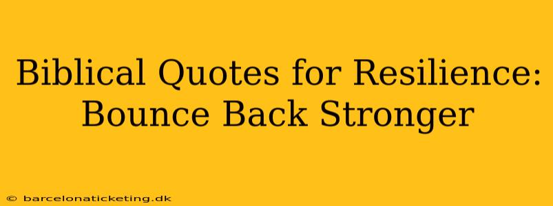 Biblical Quotes for Resilience: Bounce Back Stronger