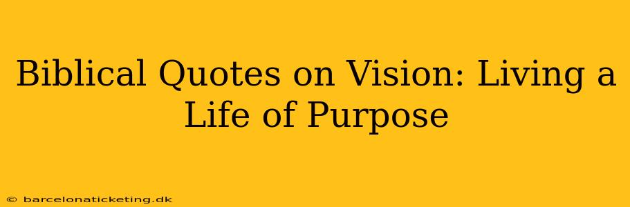 Biblical Quotes on Vision: Living a Life of Purpose