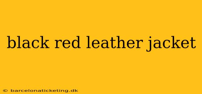 black red leather jacket