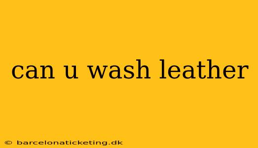 can u wash leather