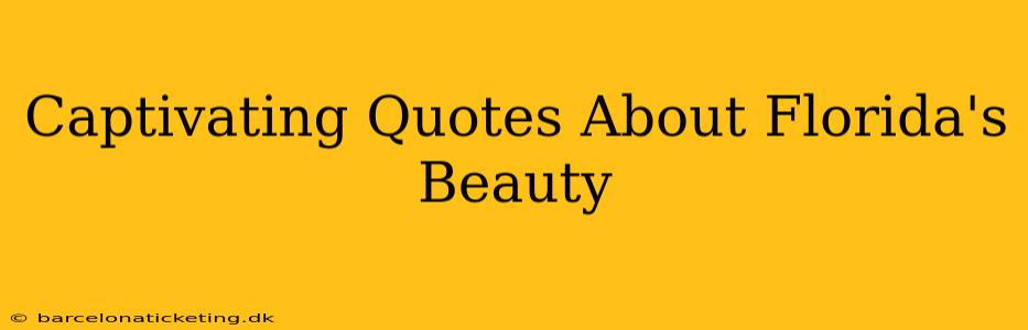 Captivating Quotes About Florida's Beauty