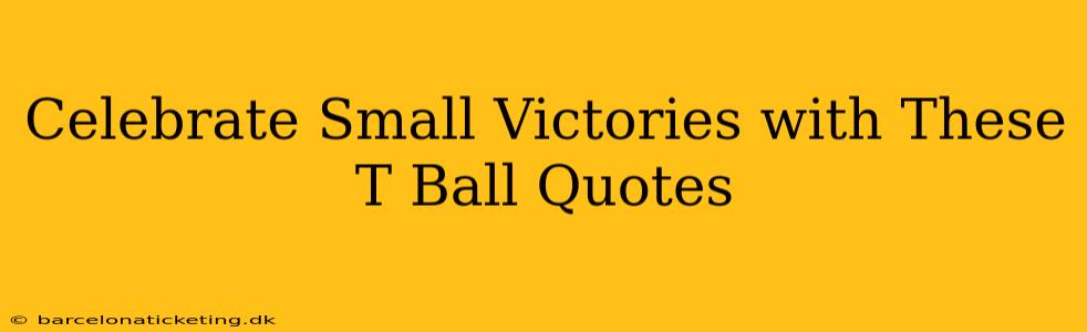 Celebrate Small Victories with These T Ball Quotes