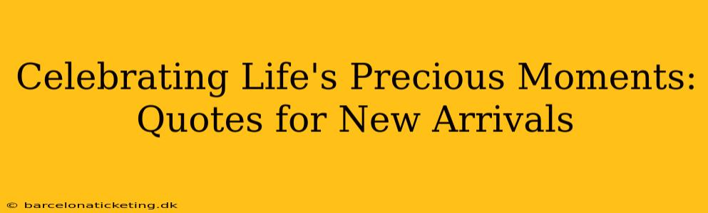 Celebrating Life's Precious Moments: Quotes for New Arrivals