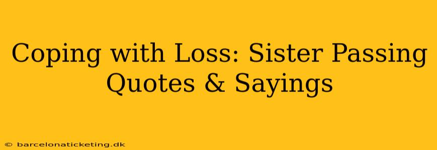 Coping with Loss: Sister Passing Quotes & Sayings