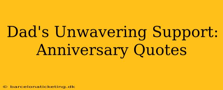 Dad's Unwavering Support:  Anniversary Quotes