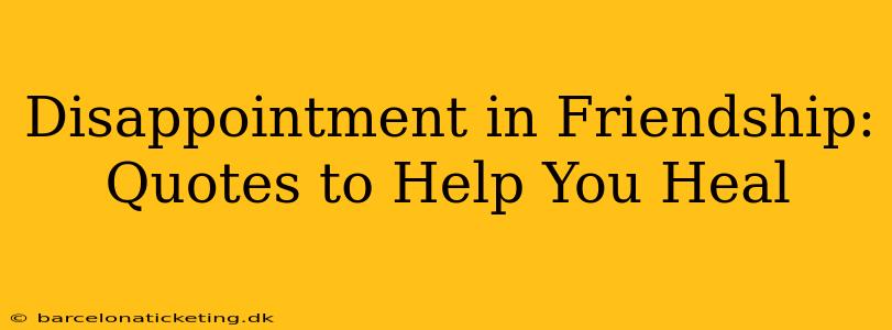 Disappointment in Friendship: Quotes to Help You Heal