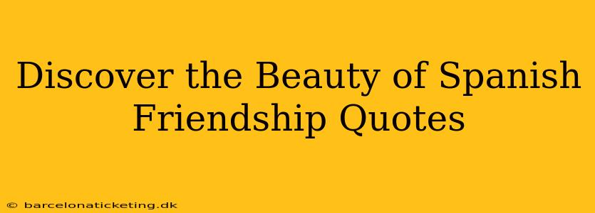 Discover the Beauty of Spanish Friendship Quotes