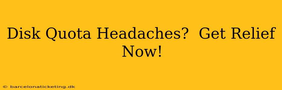 Disk Quota Headaches?  Get Relief Now!