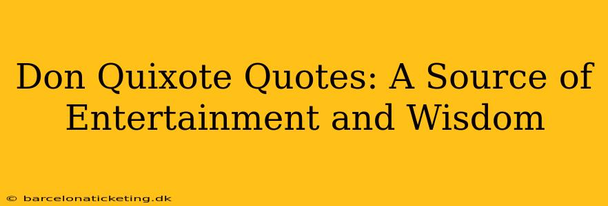 Don Quixote Quotes: A Source of Entertainment and Wisdom