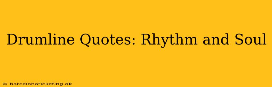 Drumline Quotes: Rhythm and Soul