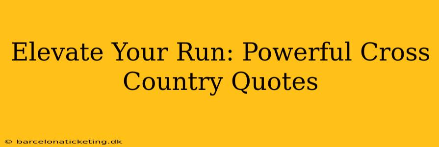 Elevate Your Run: Powerful Cross Country Quotes