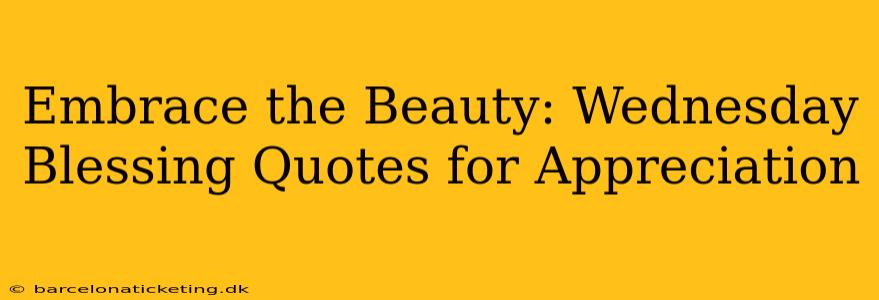 Embrace the Beauty: Wednesday Blessing Quotes for Appreciation