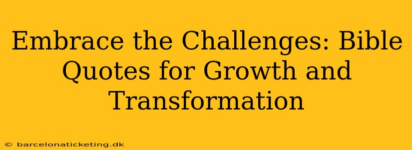 Embrace the Challenges: Bible Quotes for Growth and Transformation