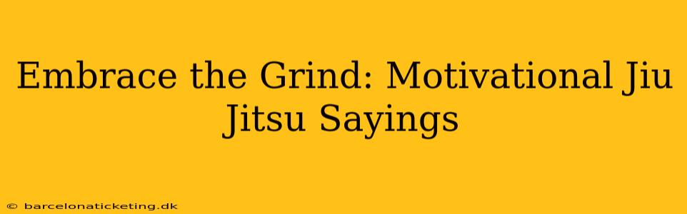 Embrace the Grind: Motivational Jiu Jitsu Sayings