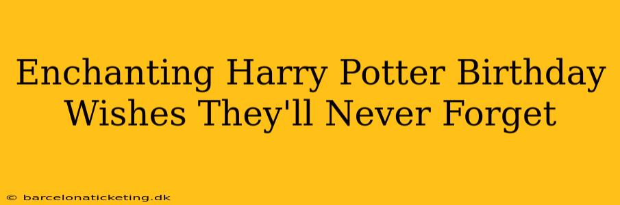 Enchanting Harry Potter Birthday Wishes They'll Never Forget