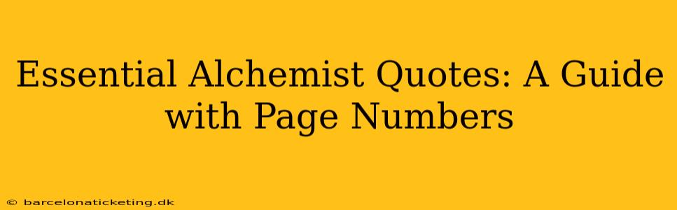 Essential Alchemist Quotes: A Guide with Page Numbers