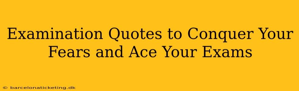 Examination Quotes to Conquer Your Fears and Ace Your Exams
