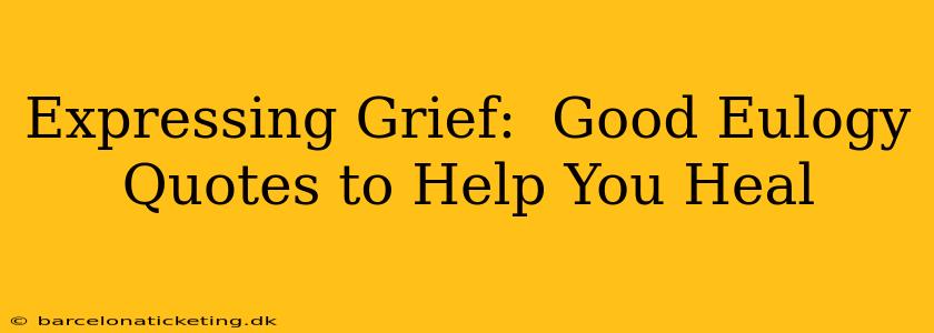 Expressing Grief:  Good Eulogy Quotes to Help You Heal