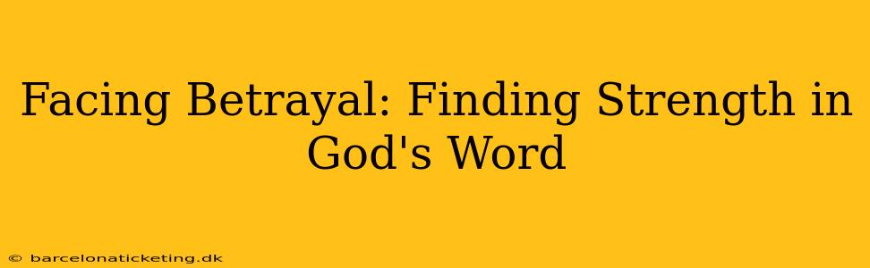 Facing Betrayal: Finding Strength in God's Word