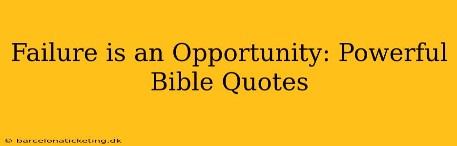 Failure is an Opportunity: Powerful Bible Quotes