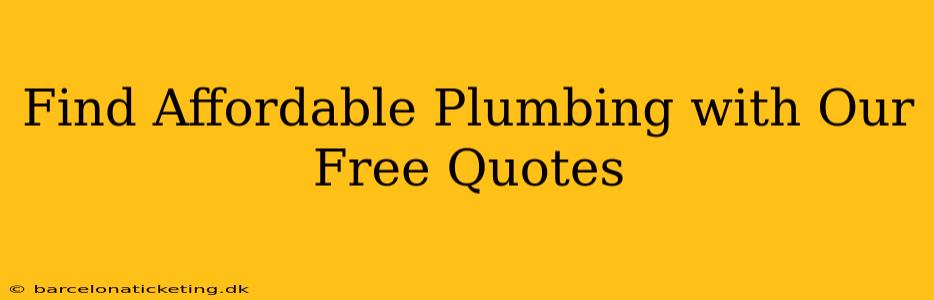 Find Affordable Plumbing with Our Free Quotes