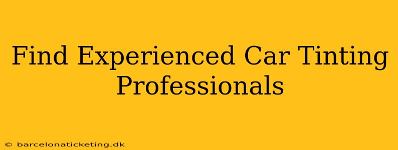 Find Experienced Car Tinting Professionals
