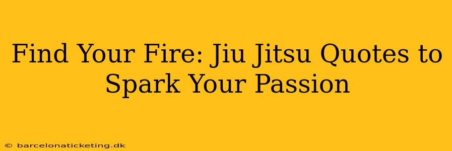 Find Your Fire: Jiu Jitsu Quotes to Spark Your Passion