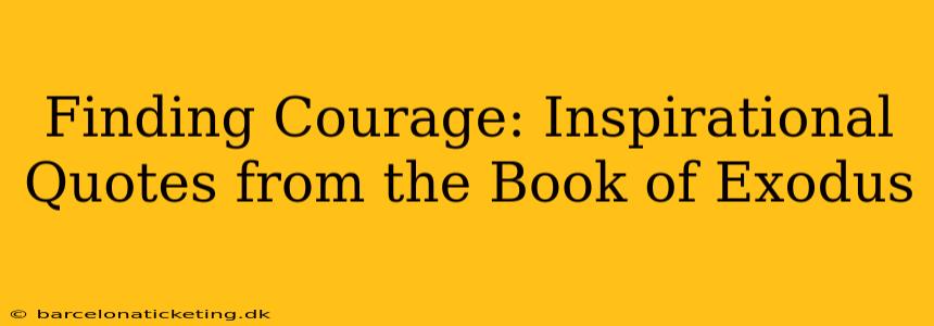 Finding Courage: Inspirational Quotes from the Book of Exodus
