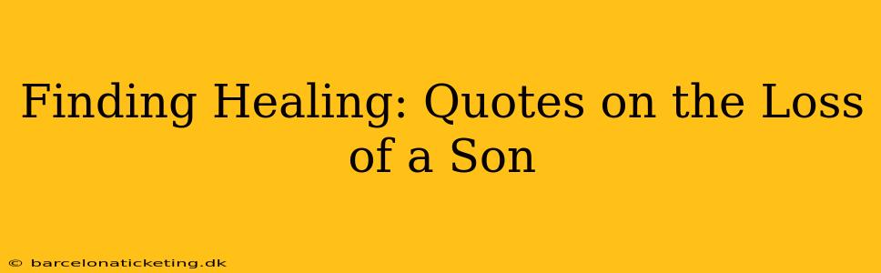 Finding Healing: Quotes on the Loss of a Son