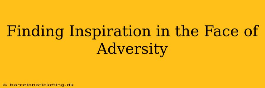 Finding Inspiration in the Face of Adversity