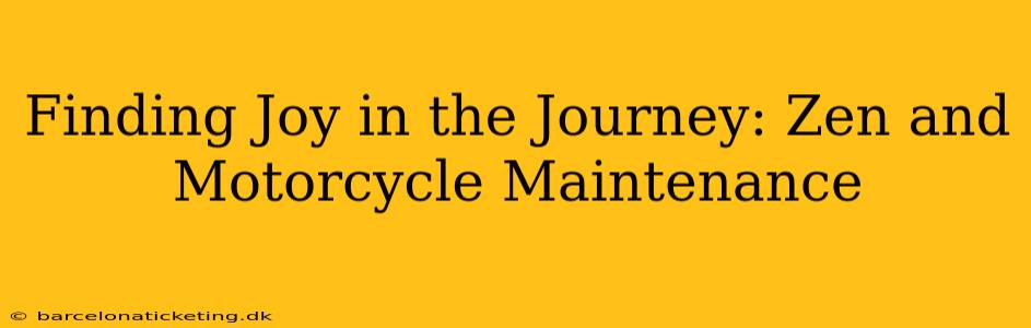 Finding Joy in the Journey: Zen and Motorcycle Maintenance