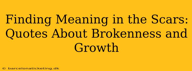 Finding Meaning in the Scars: Quotes About Brokenness and Growth