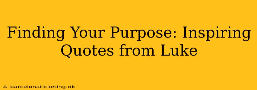 Finding Your Purpose: Inspiring Quotes from Luke