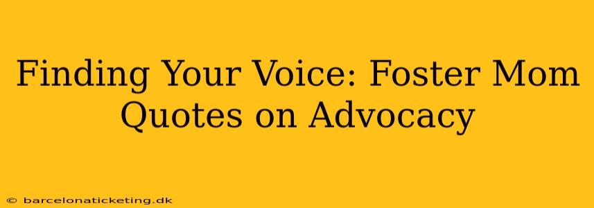 Finding Your Voice: Foster Mom Quotes on Advocacy