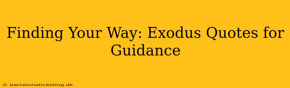 Finding Your Way: Exodus Quotes for Guidance