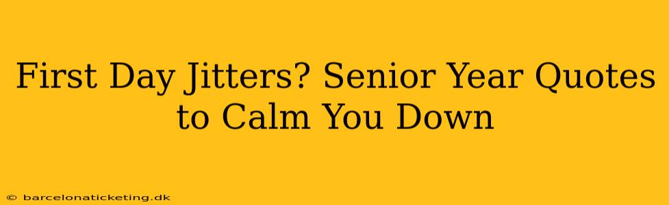 First Day Jitters? Senior Year Quotes to Calm You Down