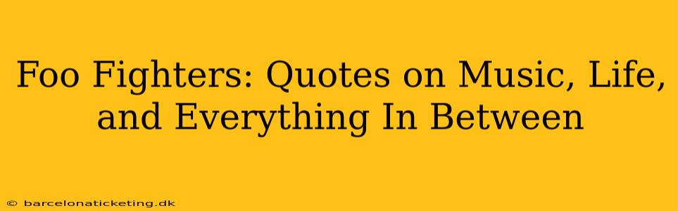 Foo Fighters: Quotes on Music, Life, and Everything In Between