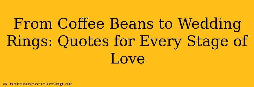 From Coffee Beans to Wedding Rings: Quotes for Every Stage of Love