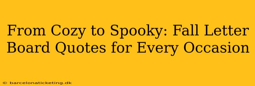 From Cozy to Spooky: Fall Letter Board Quotes for Every Occasion