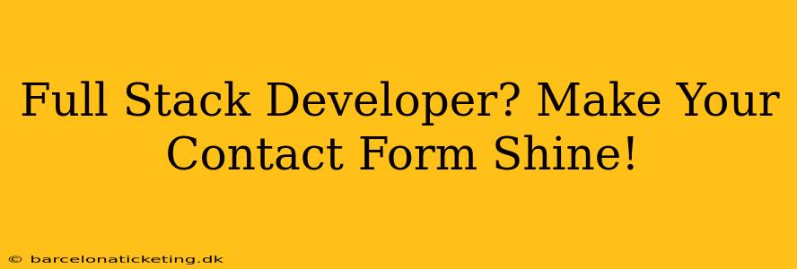 Full Stack Developer? Make Your Contact Form Shine!