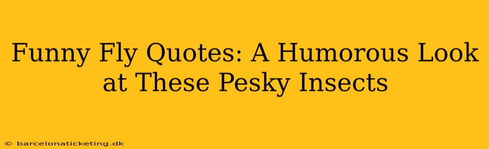 Funny Fly Quotes: A Humorous Look at These Pesky Insects