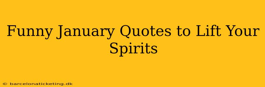 Funny January Quotes to Lift Your Spirits