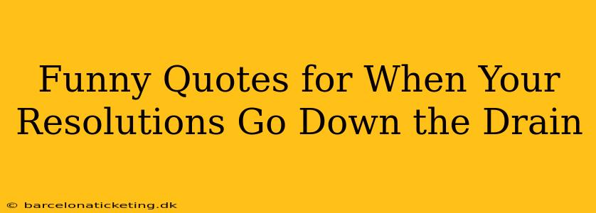 Funny Quotes for When Your Resolutions Go Down the Drain
